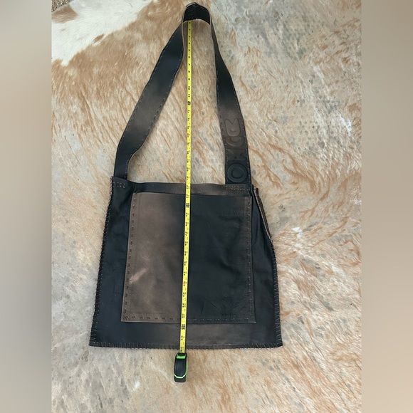 Brown Leather unisex cross body bag by Muxo - Picture 11 of 12